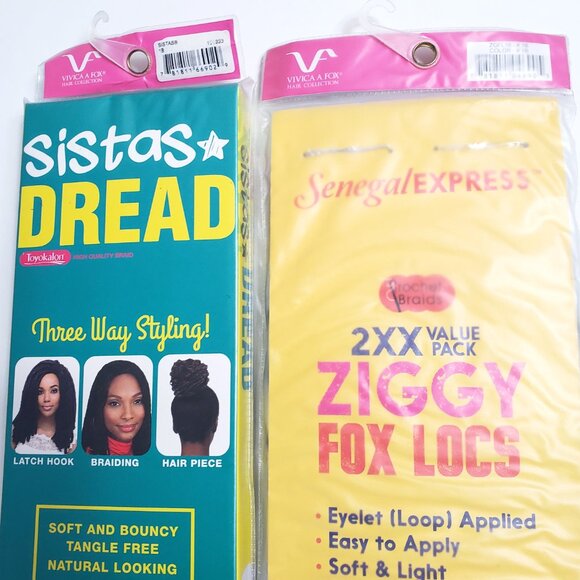 Bundle Lot 6 Hair Extensions Vivica A Fox Braids Synthetic Toyokalon Kanekalon - Picture 8 of 11